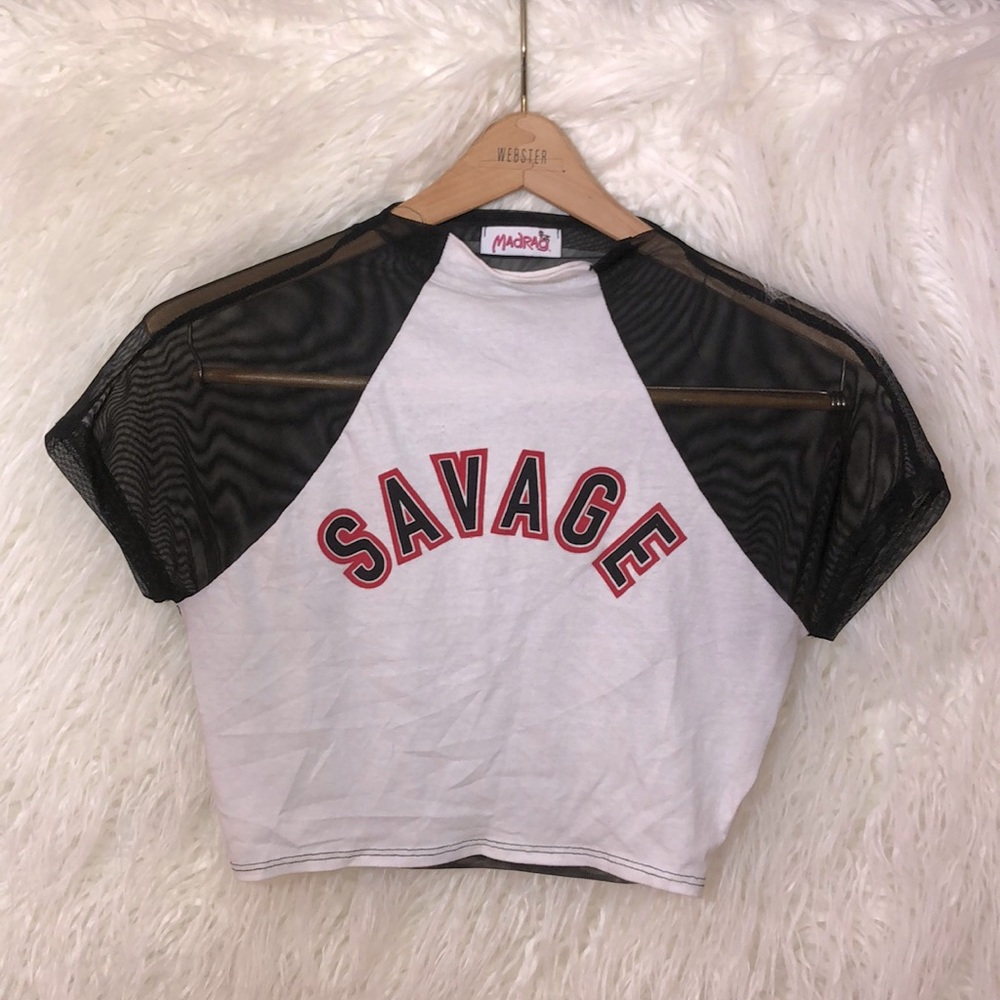 “savage” crop top